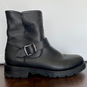Frye Natalie Shearling Engineer Boots - Black